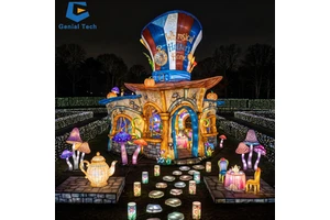 Custom Festival Light Project Solution Hat Lantern Illuminated for City Festival Lighting Events with Turnkey Solutions