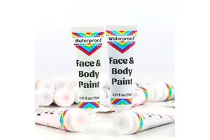 Private Label 15ml Waterproof Smudge-Proof Oil-Based Face Paint Tube Vivid White and Black Colors for Body Painting
