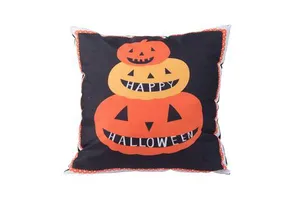 Halloween Pumpkin Pillow 20x20 Plush Digital Printing Festive Holiday Supply