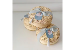 EID Mubarak Decoration Bamboo Gift Set Basket Festival Ramadan Kareem Gift Box Eid Candy Chocolate Cake Box Party Supplies
