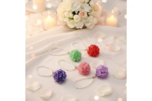 Wedding Party Favors for Guest Flower Beads Keychain Wedding Gifts for Guests Souvenirs Bridal Shower Favors Thank You Gifts