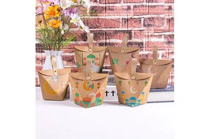 Portable Candy Moon Eid Mubarak Box Perfect for Muslim Holiday Celebrations 2025 Muslim Party Supplies Eid Favor Bags
