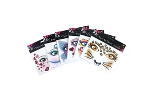 Halloween Festival Party Makeup Sticker Glitter Cartoon Animal Temporary Face Tattoo Sticker for Kids Butterfly Body Stickers