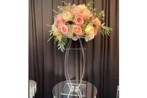 Elegant Modern Transparent Acrylic Wedding Table Flower Centerpiece for Flower Stand Wedding Decoration and Table Centerpieces