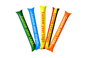 Colorful Inflatable Thunder Sticks Sports Event Cheer Supplies Custom Printed Cheer Stick for Sports Game Concert Event Cheering