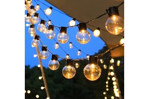 Outdoor Garden Camp LED Fairy Lights IP65 Waterproof Garland String 23M G40 for Tent Christmas Wedding Party Ornament
