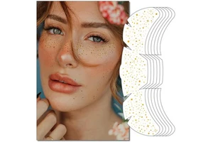 Gold Foil Freckles Fashionable Waterproof Paper Face Temporary Tattoo Stickers for Concert & Party Decor