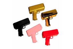 1 Set Durable Plastic Handheld Cash Shooter Novelty Anti-Slip Non-Toxic Wedding Birthday Game Movies Bachelor Props Party