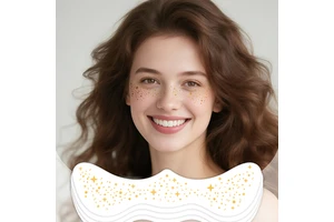 GP Private Logo Fashionable Paper Face Glitter Freckles Tattoo Temporary Makeup Patches Cute Sparkling Stickers Women Kids