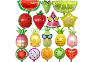 Wholesale of Unusual-Shaped Fruit-Printed Aluminum Foil Balloons, Birthday Decorations, Party Supplies, and Festive Accessories