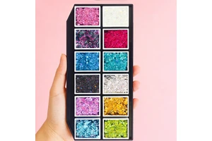 Holographic Face & Body Glitter Set | 12 Colors Chunky Glitter | Safe for Skin | Perfect for Festivals, Parties & Nail Art .