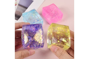 Hot Selling Soft Maltose Squeeze Toy Stress Relief Aurora Tofu Ball Big Ice Cube ROMANCE Anime for Kids 7-14 Years Wholesale