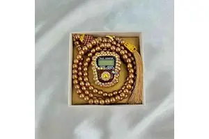 Gold Color Zikrmatic Tasbeeh Gift Set Digital Tasbeeha Counter Sets for Muslim 2025 Hot Selling Islamic Favor Eid Gifts