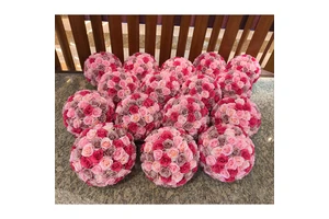 New Type Wedding Decoration Table Centerpiece Flower Wedding Road Pink Artificial Flower Red Arrangement Rose Floral Decoration