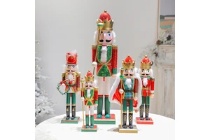 New Xmas Painting Christmas Crafts Gifts Christmas Nutcracker Wooden Christmas Decorations