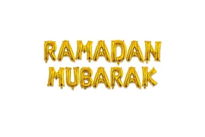 New 2026 Ramadan Mubarak 16 Inch Foil Letter Balloons Eid Supplies for Islamic Muslim Party Decoration