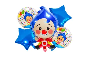 New Circus-themed Clown Star Balloon Set Children's Party Decoration Supplies