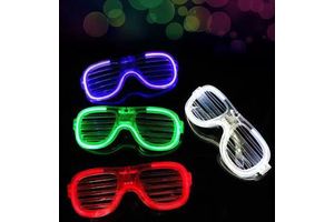Neon LED Light Sunglasses For Kids Adults Fashion Glowing Accessories For Halloween Christmas Birthday Parties Made Plastic
