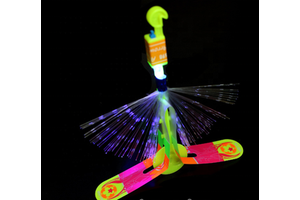 2023 New Sport LED Flying Toy Archery Bow Arrow LED Fiberglass Play Set Shooting Game for Kids Party Promotional Party Supply