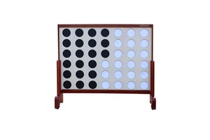 Giant Wooden 4 In A Row Game Fun Indoor And Outdoor Board Game For Teens Includes 42 Playing Pieces And Carrying Bag