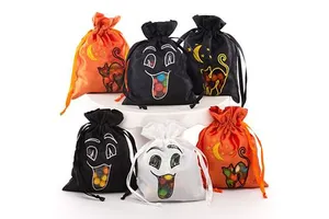 Halloween Taffeta Party Favors Bags for Festive Decor and Goodie Baskets