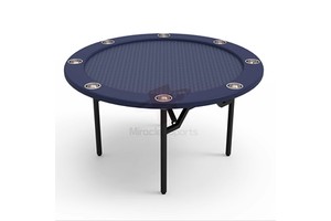 Modern Style Round Folding Poker Table With Water Cup Leather Folding Design For Convenient Poker Gamble