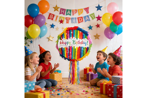 Colorful Pinata Kids' Birthday & Graduation Party Event Decorations Multiplayer Game Props New Design Knocking Candy Toy