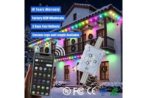 48V Jellyfish Permanent Christmas Track Lighting 20MM UCS2904 Home Outdoor Rgbw 6 Led Pixel Point Light Source