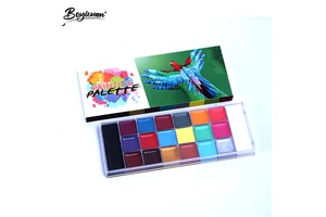 Bo Yi Xuan 20 Colors Face Body Paint Palette Oil Based Non-toxic Washable Face Painting Kit for Halloween Cosplay Party Make up