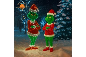 2026 Best Holiday Light Displays outdoor waterproof grinch Christmas Light Decoration IP65 season in Winterland Light Show