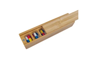 Factory Supply WDF Bamboo 7 Day 4 Times Pill Promotional Travel Boxes Organizer Case Vitamin Holder Organizer Bamboo Pill Box