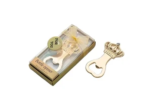Hstyle Wedding Favors Party Favors for Guest Souvenir Gift for Baby Shower Birthday Party Decorations Gold Crown Bottle Opener