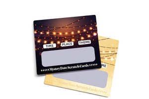Factory Direct Custom Size Logo Eco-Friendly Funny Mystery Date Scratch Cards For Party & Game Use With OEM Service