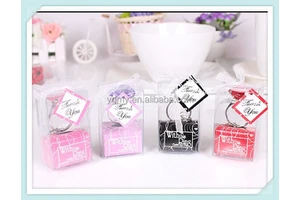 Cheap Home Party Favors Wedding Gifts Diamond Ring Shape Keychain Key Accessories Wedding Favors and Gifts for Guest