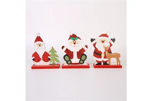 High Quality Eco-friendly Natural Color Wooden Christmas Ornaments for Deer Ornament Table Decoration Gifts Chiding