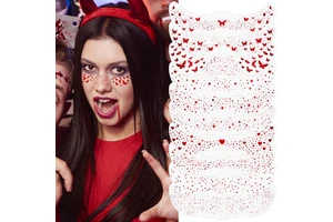 Custom Halloween Glitter Freckles Face Tattoos Gold Star Sparkle Stickers Cute Temporary Glow up Patches for Women & Kids