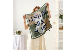 Digital Print Luxury Satin Scarves Design Square Shape 100% Silk Hijab Scarf Custom Printed Silk Scarves