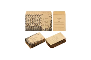 Custom Seed Packet Envelopes Unfilled Kraft Wedding Favors Packets Self Adhesive Rustic Seed Envelopes