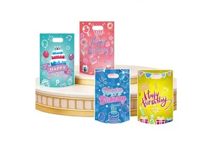 Birthday Gift Bag Kids Birthday Goodie Candy Bag PVC Favor Bag for Birthday Celebration Baby Shower Party Decoration Supplies