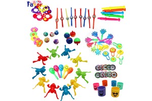 Assorted Kids Party Favors Bulk Pinata Fillers and Classroom Treasure Box Prizes for Birthday Carnival Games