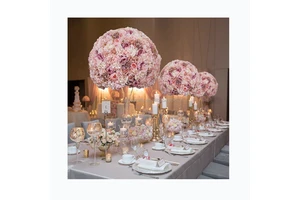 Wedding Party Heart Table Decoration Artificial Flowers Centerpieces Floral Centerpieces for Wedding Table