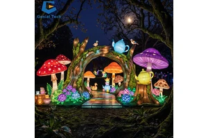 Immersive Mushroom Gate Lantern Festival Projects with Turnkey Light Solutions for Theme Parks and Outdoor Attractions