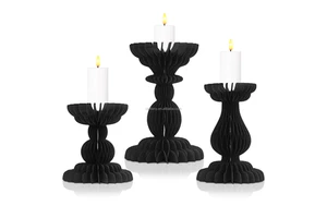 Halloween Candlestick Christmas Decoration Holiday Party Supplies Christmas Ornaments Paper Balls with Magnet for Home Decor