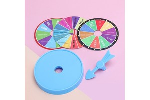 Plastic Punishment Plate Trick Toy Turntable Adventure Parent-Child Interactive Game Party Props for Ages 4-14 9cm Diameter