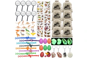 64 Pcs Dinosaur Party Favors for Kids,Dino Birthday Toys Goodie Bag Stuffers, Dinosaur Themed Party Supplies for Boys & Girls