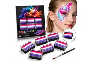 New Professional Body Art Rainbow 5 Colors Face Painting Kit For Kids Body Paint Suppliers Professional Face Paint