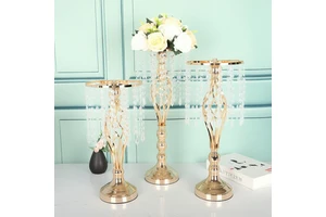 Modern High Quality Gold Metal Wedding Flower Stands Vases Centerpieces Decorations for Home Table Use Wedding Decoration