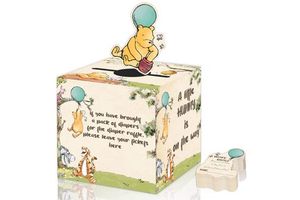 Classic Winnie Baby Shower Decorations Party Decor Diaper Raffle Card Box Game Party Favors Supplies 50 Pcs
