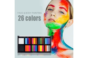 Water Activated Professional Party Face Painting Kit Professional Body Makeup 26 Colors Tattoo Face Body Paint Oil Painting