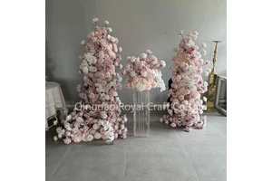 Wedding Decoration Supplies Custom Size Rose Table Wedding Flower Runner Wedding Table Centerpieces Decoration